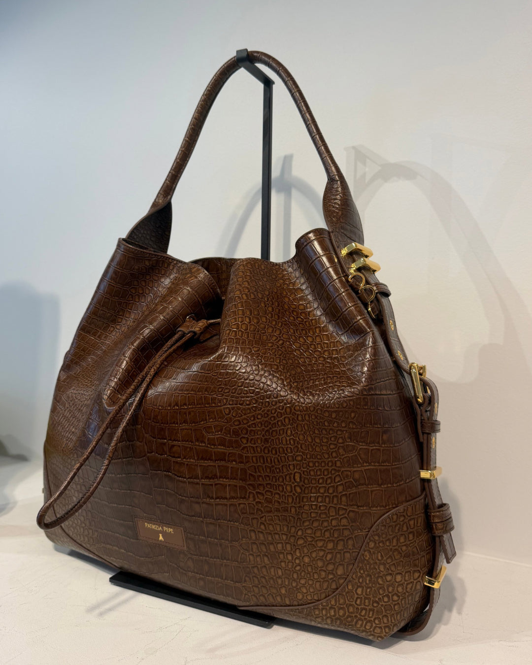 Patrizia Pepe croco city bag