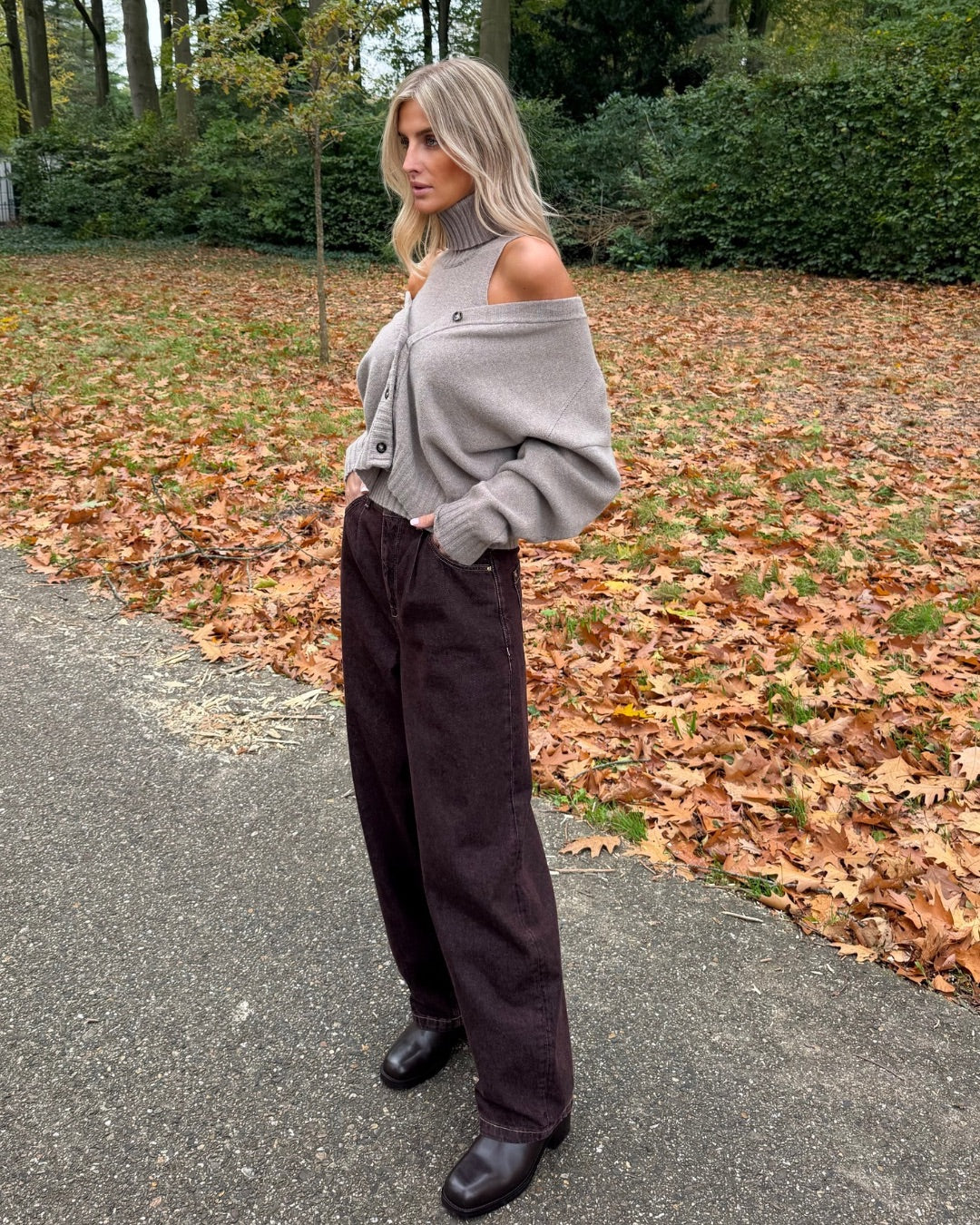 Cardigan taupe