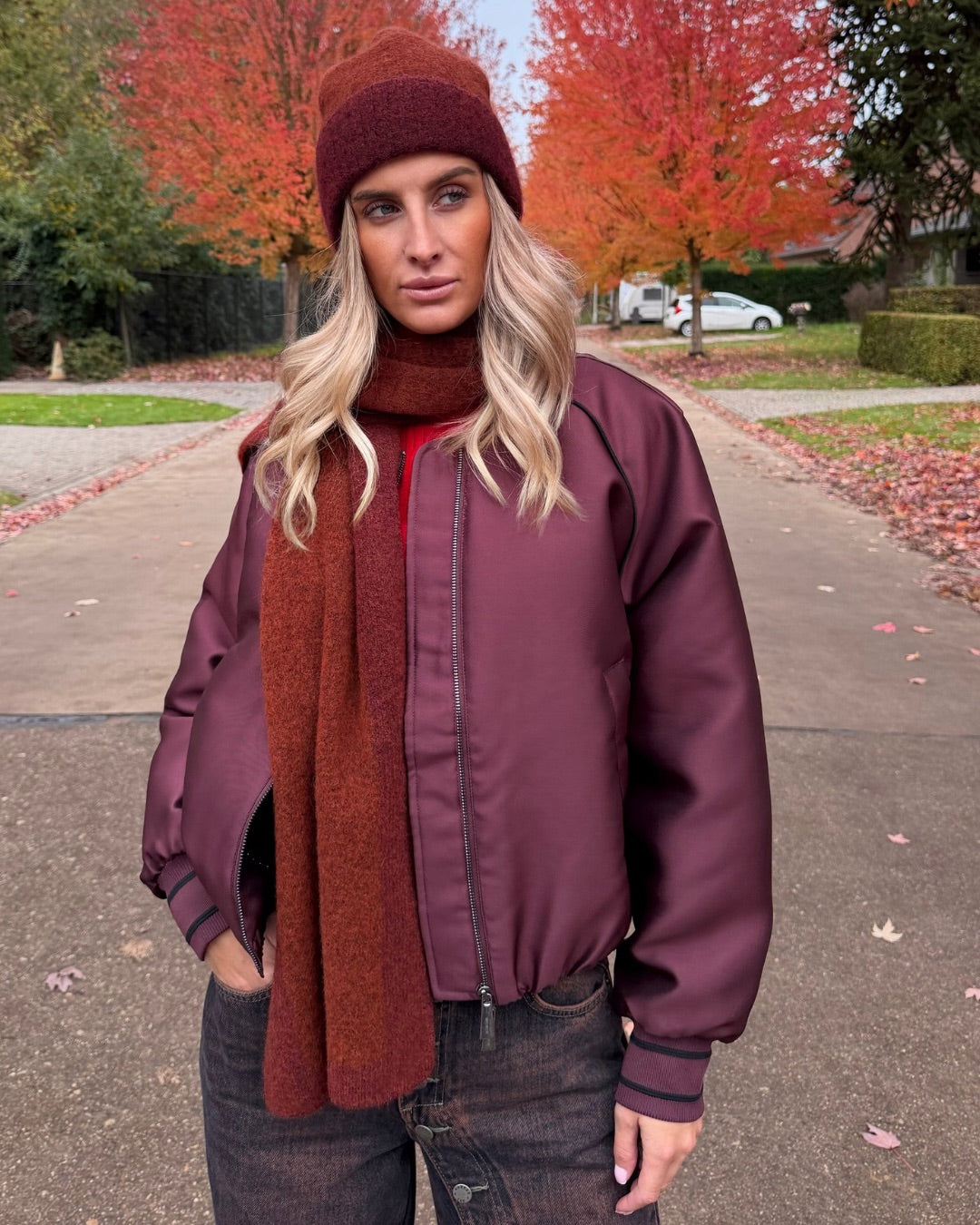 Gstaad beanie Rusty-Burgundy