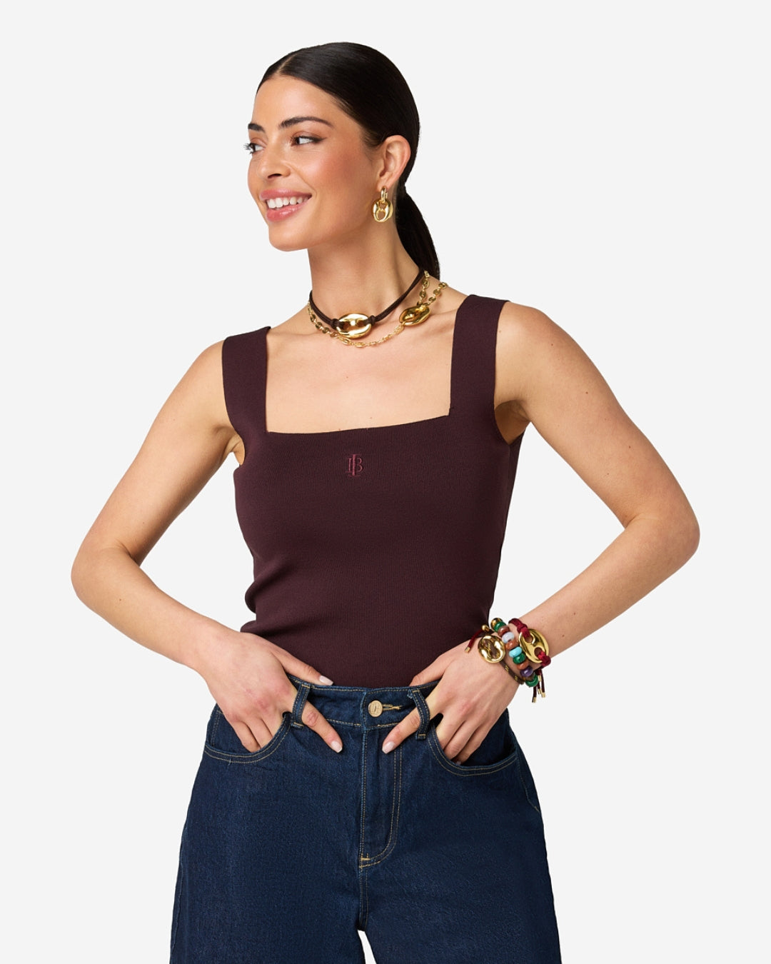 Kara top - Stone brown