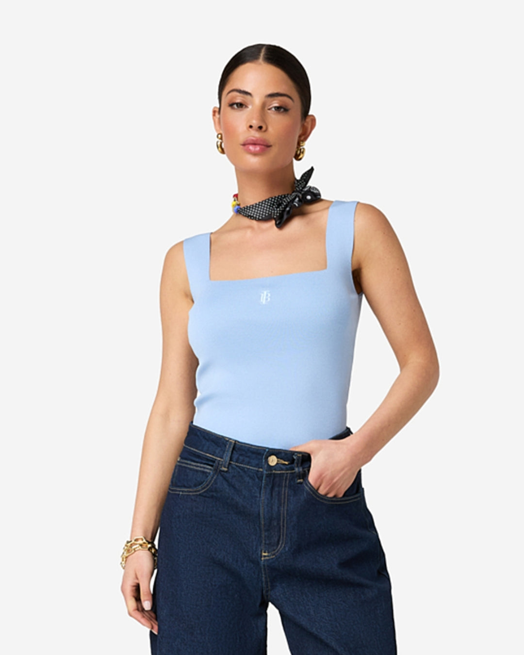 Kara top - Canal blue