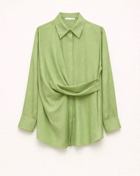 Blouse met gekoopt detail - groen