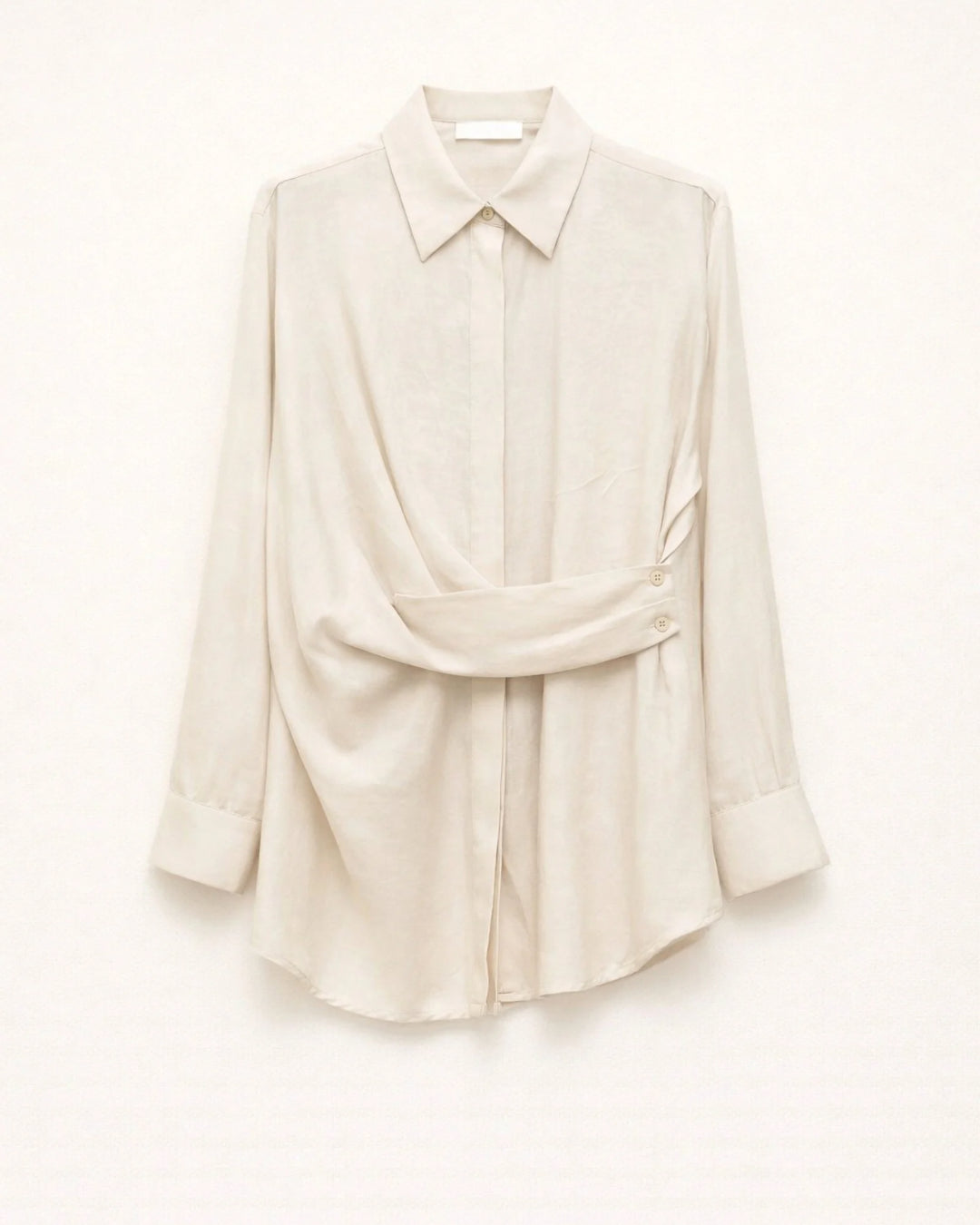 Blouse met gekoopt detail - beige