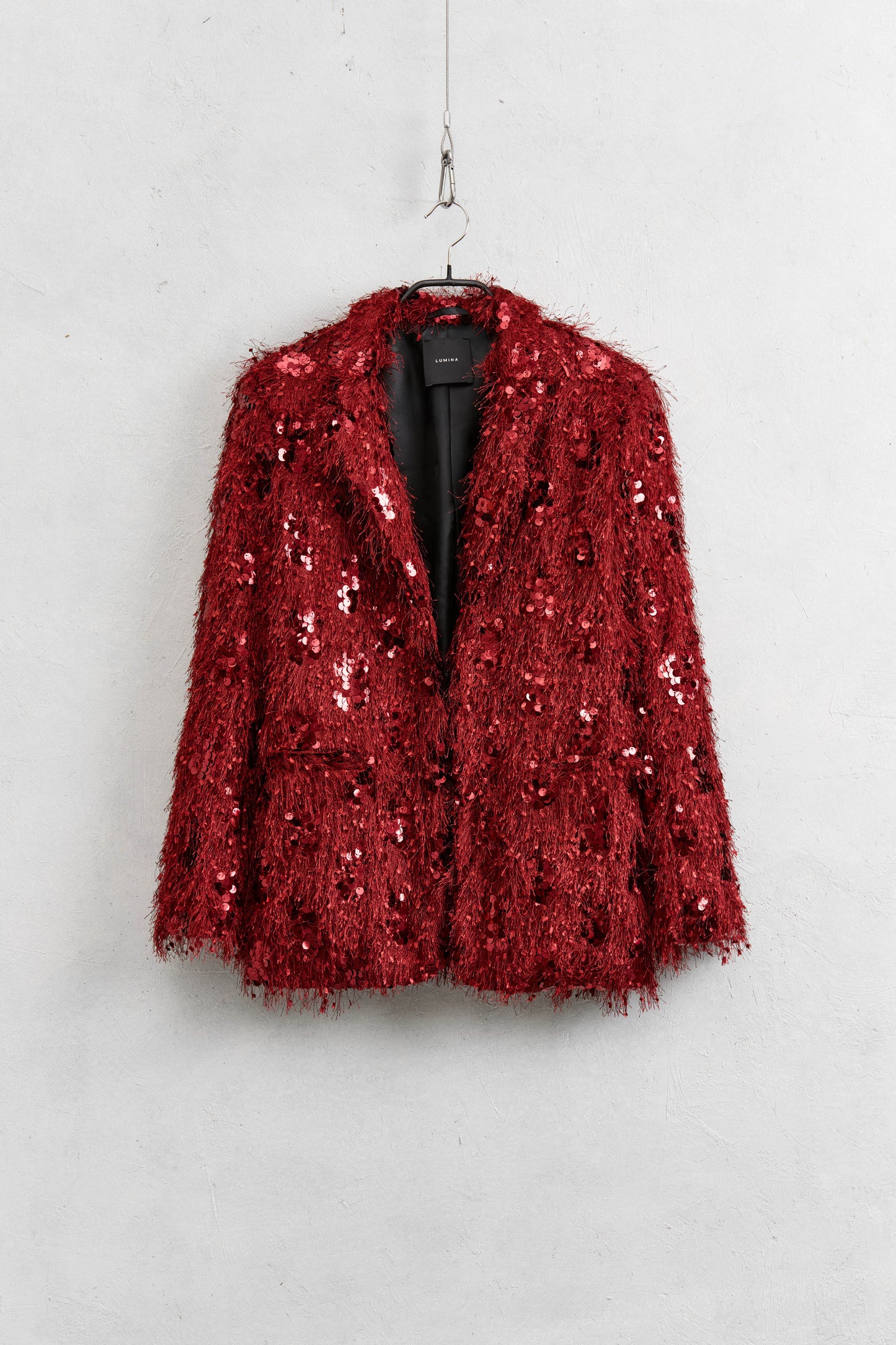 blazer paillet | bordeaux