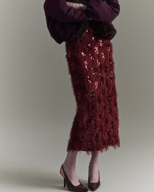 rok paillet - bordeaux