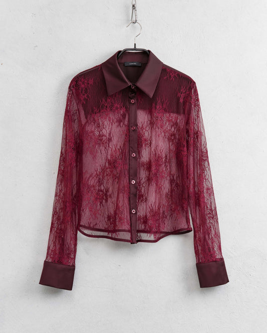 blouse kant - bordeaux