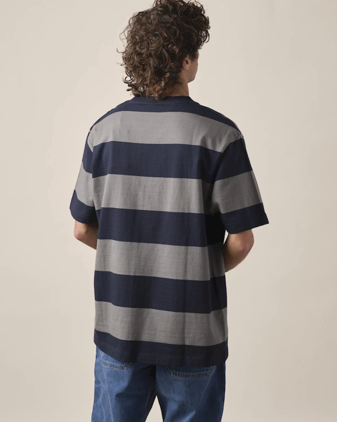 T-shirt ANTWRP strepen - ink blue